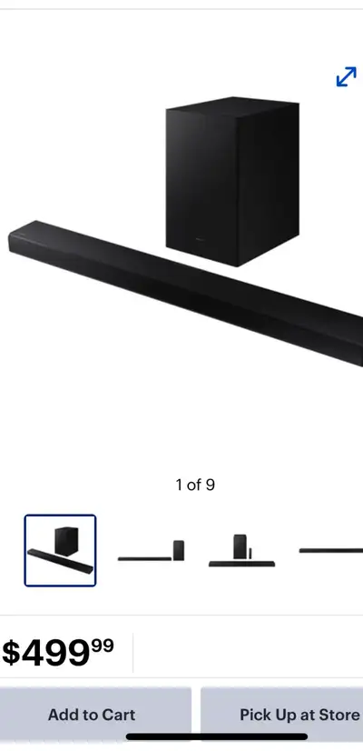 Samsung A650 430-Watt Sound Bar with Subwoofer Brand New in Box, View more