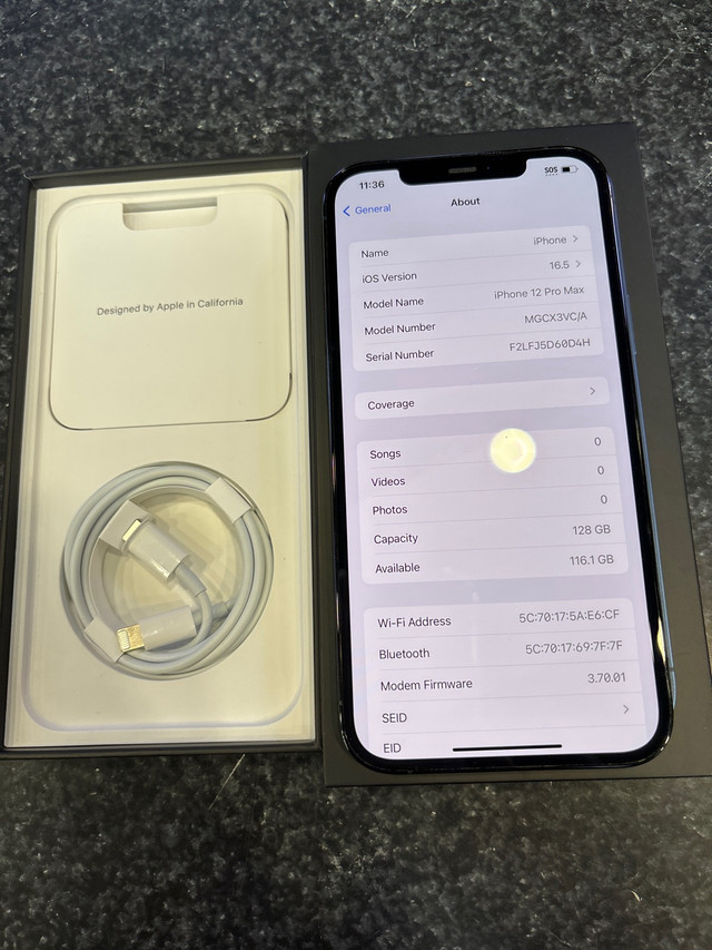 iPhone 12 Pro Max 128GB Blue in Cell Phones in Oshawa / Durham Region