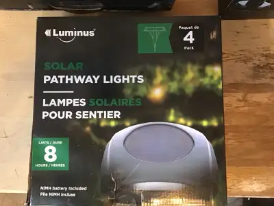 Brand New Luminus Solar  pathwathway Lights 4  pack, View more