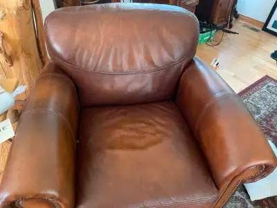 Leather Club chair, View more