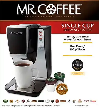 Mr. Coffee Single-Serve Coffee Makerw/free basket for grounds, View more