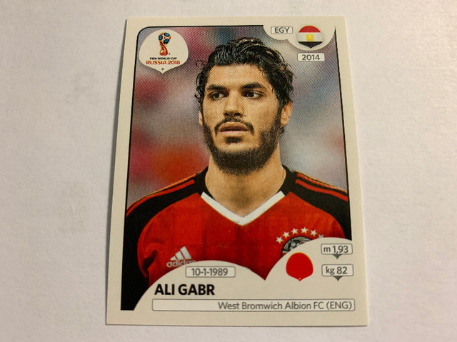 2018 PANINI FIFA WORLD CUP RUSSIA ALI GABR STICKER #75 EGYPT dans Art et objets de collection  à Longueuil/Rive Sud