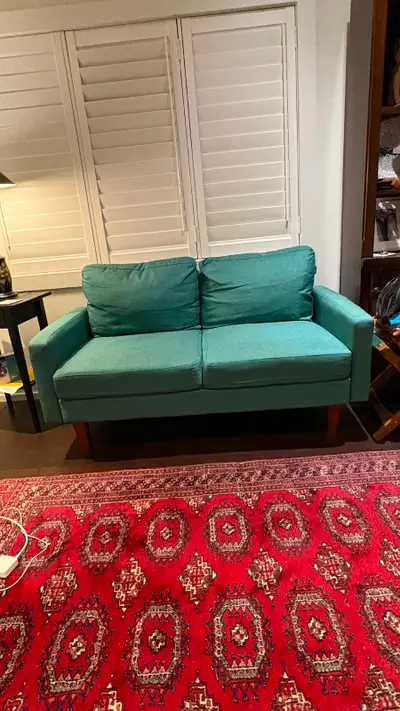 57.9" W Square Arm Standard Loveseat, View more