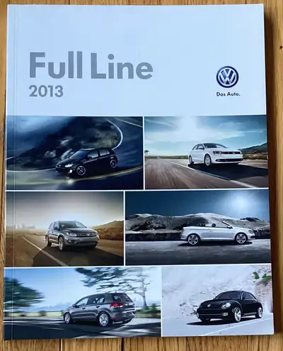 2013 VOLKSWAGEN FULL LINE AUTO BROCHURE FOR SALE THIS LARGE SIZE DELUXE BROCHURE HAS 91 PAGES SHOWIN...