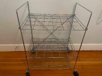 Folding Wire Rack Mobile Storage Unit. Good For Drawings etc $70