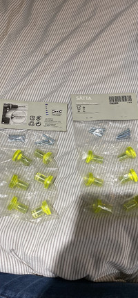 Ikea satta knobs. Like green/yellow