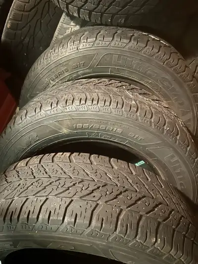 I'm selling a set of four Goodyear Ultra Grip Ice tires, size 195/65R15 91T. These tires are used, b...