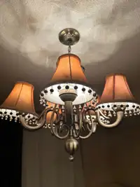 Chandelier Brown and Gold 