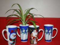 NEW Potted Plant And Snowman Mugs$4.00