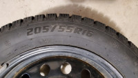 4 new winter tires (205/55R16) + rims (fit '09 Toyota Corolla S)