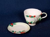 Franz Porcelain - Holly Berries Design Cup and Saucer