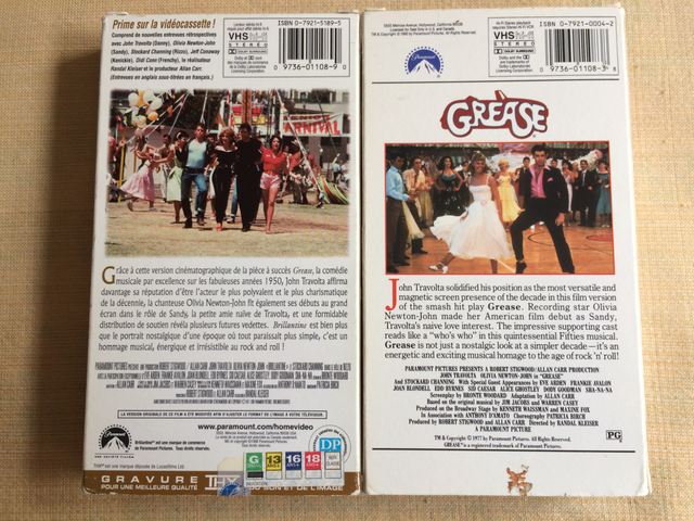 V.H.S. GRÉASE ET BRILLANTINE - in CDs, DVDs & Blu-ray in Longueuil / South Shore - Image 3