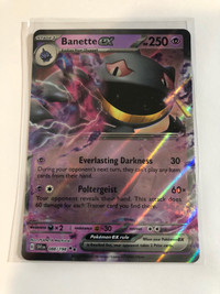 Pokemon Banette ex Ultra rare Scarlet and Violet Base set Mint