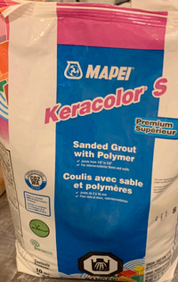 Keracolor sanded Grout  frost 77 and biscuit 14