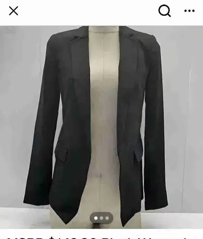 Elevate your wardrobe with this stylish women's black blazer. Perfect for both formal and casual occ...