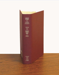 Harvard Studies in Classical Philology, Volume 112 2022