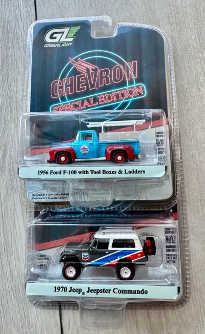 Greenlight Chevron special edition Jeep Jeepster Ford F100 truck, View more