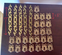 29 SOLID BRASS KEYHOLE COVERS LOUIS XVI STYLE