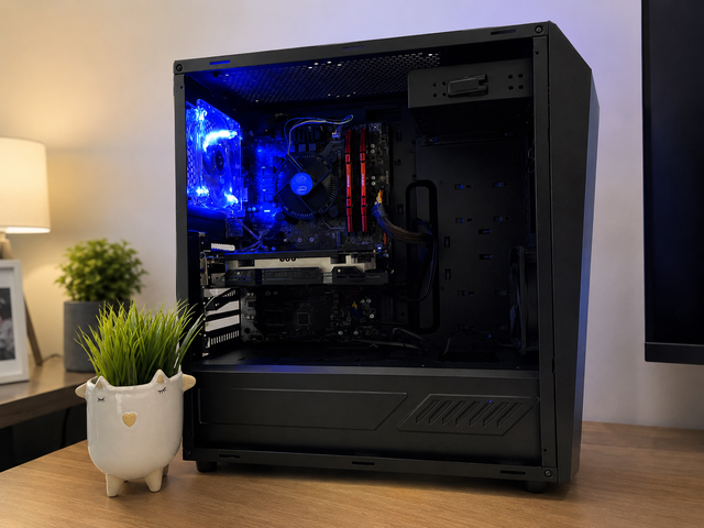 Blue LED Gaming PC – RX 580 8GB / i5 / 16GB RAM – 1080p Fortnite in Desktop Computers in City of Montréal - Image 5