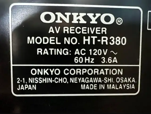 Onkyo HT-R380 AV Stereo Receiver in Stereo Systems & Home Theatre in Mississauga / Peel Region - Image 4