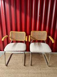  Vintage cesca cane chairs x2
