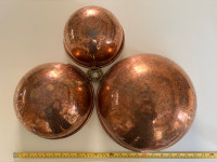 S, M, L copper mixing bowls