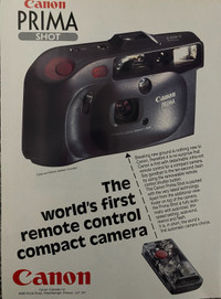 1989 Canon Prima Camera Original Ad
