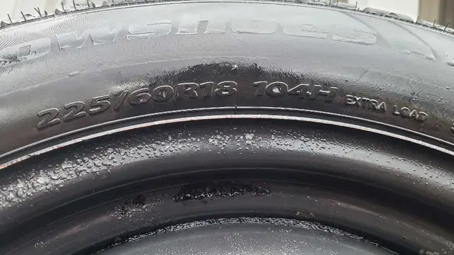 Winter tires for sale. 225/60/18 - Also 225/65/17 all season in Tires & Rims in Barrie - Image 2
