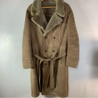 Long winter shearling sheepskin coat