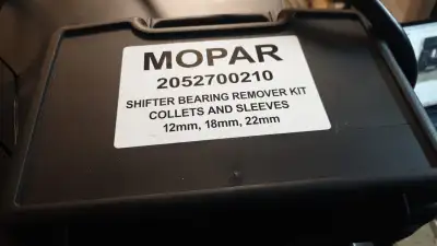 Brand New, Mopar 2052700210 Shifter Bearing Remover Kit Collets & Sleeves 12mm,18mm,22mm DE. AL6 Tra...