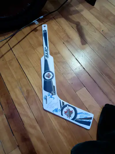 Winnipeg Jets mini stick with autographs, View more