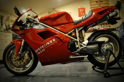 One of 470 916 Strada built in the Cagiva factory located in Varese, due to the fire in the Bologna...