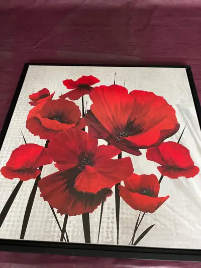 cadre fleurs rouges, View more