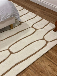New Wool modern area rug 6x9