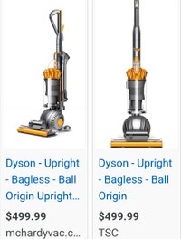 Dyson Ball Origin Upright Bagless Vacuum - Yellow/Iron