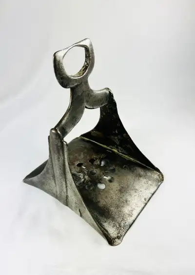 This rare and authentic steel stirrup dates back to the 17th century, originating from the Ottoman E...