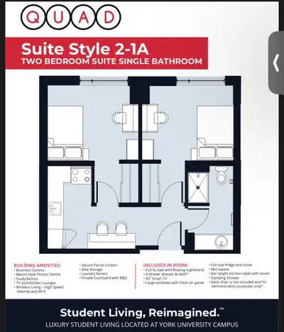 Description 2 Bed 1 Bath - Apartment 105 the pond road, Toronto, ON M3J, Canada ✅Lease transfer (tak...