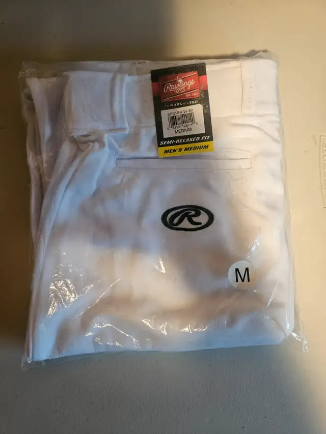 Rawlings White Semi-Relaxed Baseball Pants – Adult Medium – New in Baseball & Softball in Leamington - Image 5
