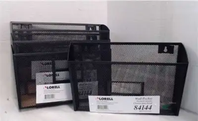 Lorell Black Mesh Wire Wall Pocket - New in box, View more