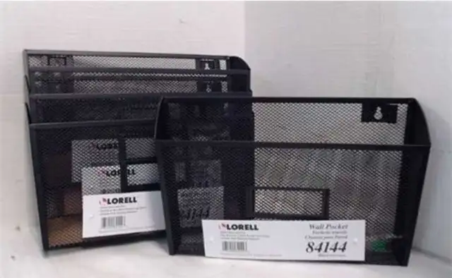 Lorell Black Mesh Wire Wall Pocket - New in box in Storage & Organization in Mississauga / Peel Region - Image 2