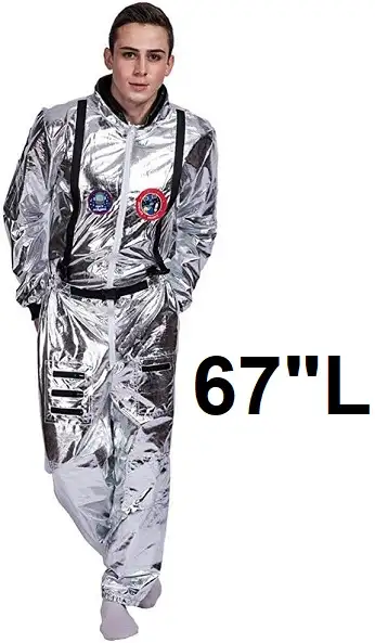 Silver Astronaut Costume Size Large, View more