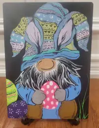 Chalkboard Art w stand: Easter/ Spring Gnome