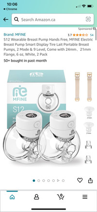Mfine wearable breast pumps