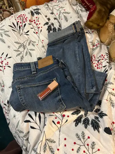 Distressed Silver Jeans & new Red Gloss jeans 34w/34L, View more