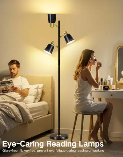 LED Tree Floor Lamp Dimmable with Remote, 4 Color Temps, 3 Rotat, View more