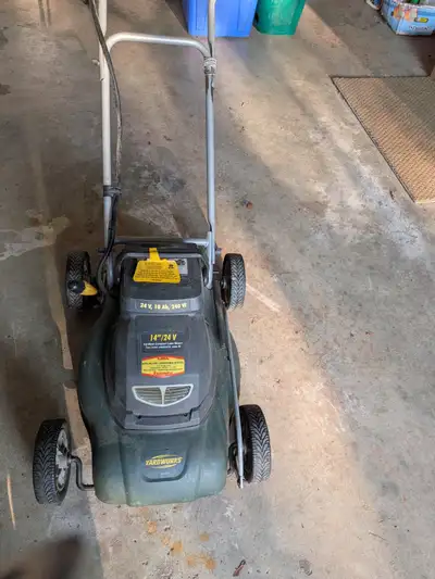 Yardworks Battery Lawn Mower with Battery & Charger – Runs, Need, View more