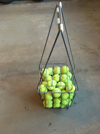 Tennis ball picking basket