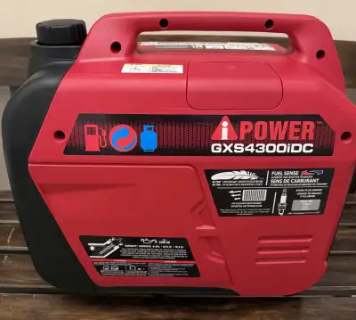 Ipower 4300 dual fuel, gas or propane. Under 20 hrs. Like new comes with lines.