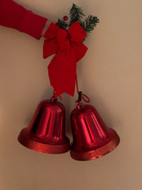 8 inch Large Red Bells : As Shown