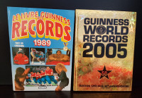 Livres records Guiness: 50e anniversaire et 1989, comme neufs